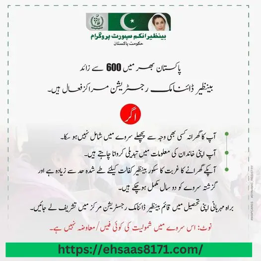 BISP Tehsil Offices Updated List - Registration Method Of BISP