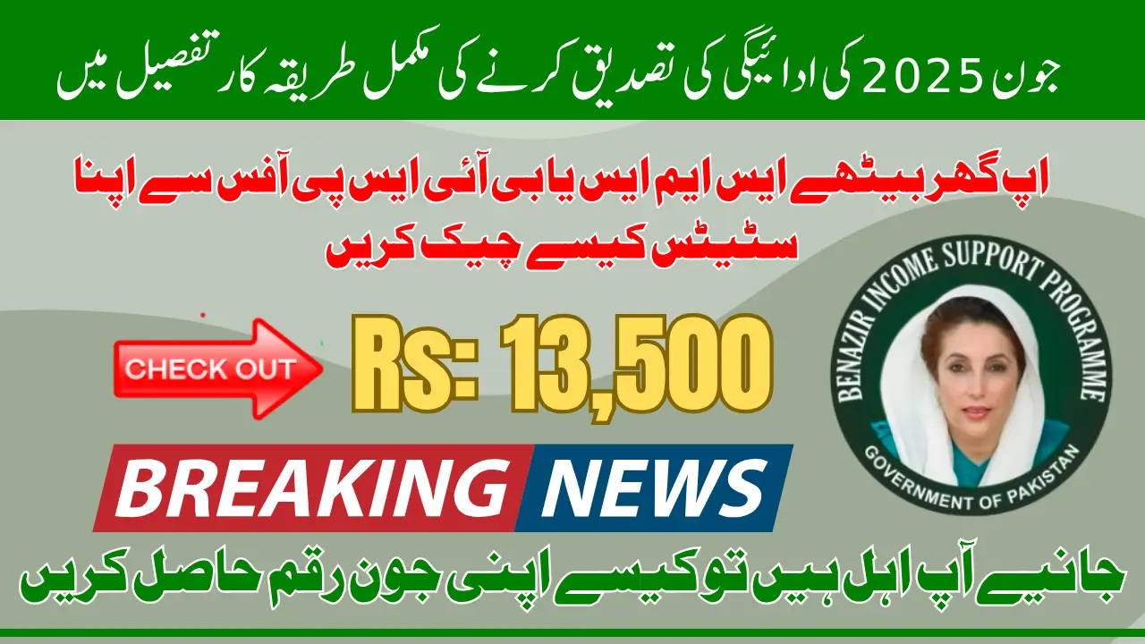 BISP 8171 June 2025 Payment Check Status For 13500 Recent Release Payment