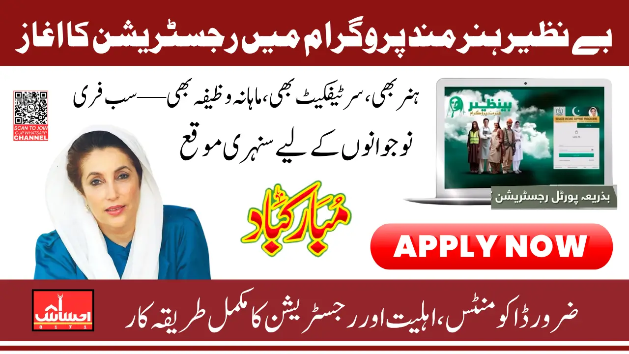 Benazir Hunarmand Program Registration Via Online At Tehsil Office Know Full Process 2025